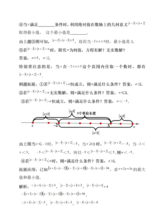 初一数学绝对值知识点与经典例题图4