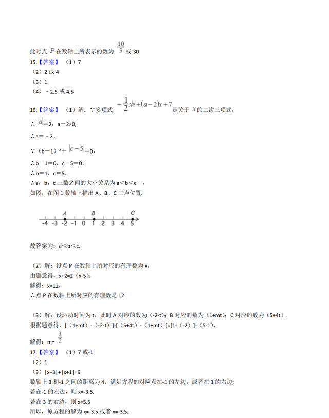 初一数学绝对值知识点与经典例题图22