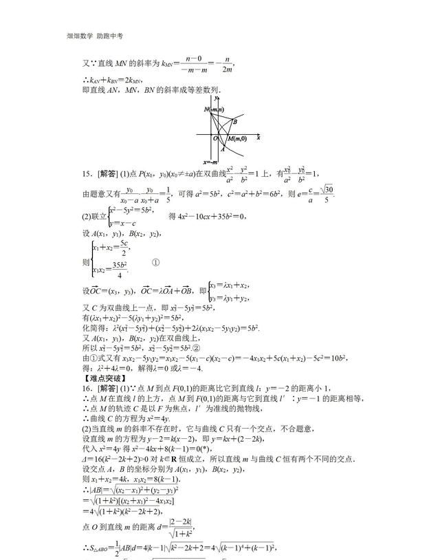 高考数学圆锥曲线与方程,在圆锥曲线中如何准确设直线方程图27