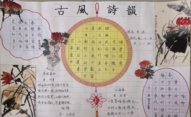 古诗词获奖读书手抄报精选(清明诗韵飘香画笔传情手抄报)图15