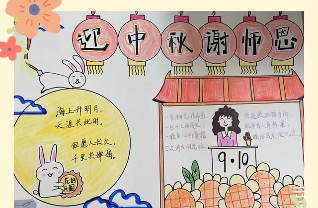 南通中秋团圆儿童画创意绘画(中秋佳节绘团圆画小学生)图12