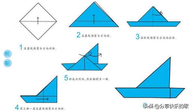 小船的折法介绍,“小船的折法正方形”图8