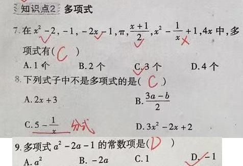 单项式、多项式的知识点加题型整理 单项式的次数图3