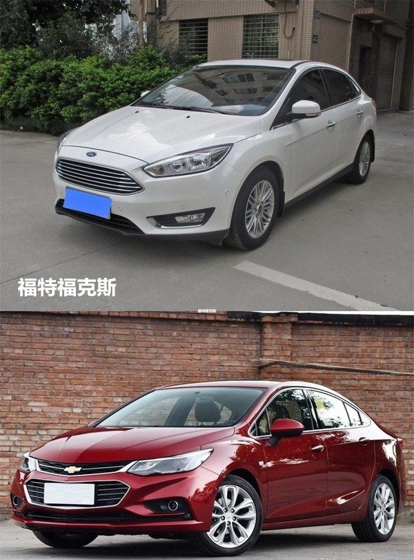 福特科鲁兹报价及图片：福特福克斯2017款ecoboost180自动旗舰型和雪佛兰科鲁兹图1