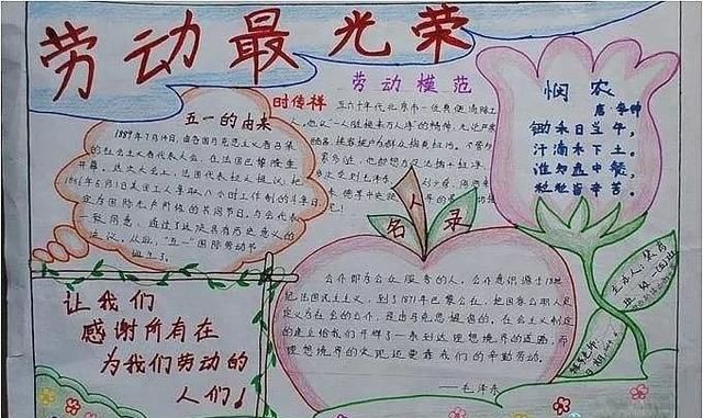 五一劳动节手抄报的字图11