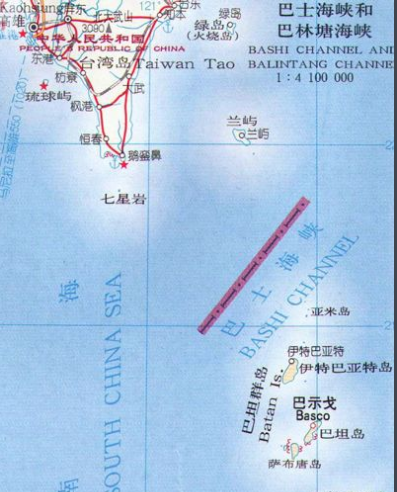 台湾海峡黄金水道，巴士海峡黄金水道图1